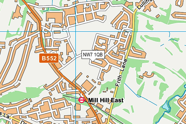 NW7 1QB map - OS VectorMap District (Ordnance Survey) NW7 1QB map - OS VectorMap District (Ordnance Survey)
