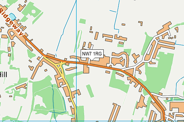 NW7 1RG map - OS VectorMap District (Ordnance Survey) NW7 1RG map - OS VectorMap District (Ordnance Survey)