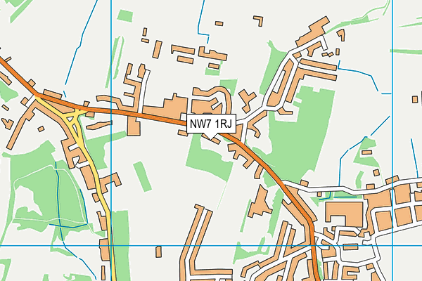 NW7 1RJ map - OS VectorMap District (Ordnance Survey) NW7 1RJ map - OS VectorMap District (Ordnance Survey)
