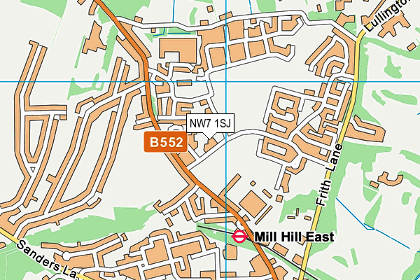 NW7 1SJ map - OS VectorMap District (Ordnance Survey) NW7 1SJ map - OS VectorMap District (Ordnance Survey)
