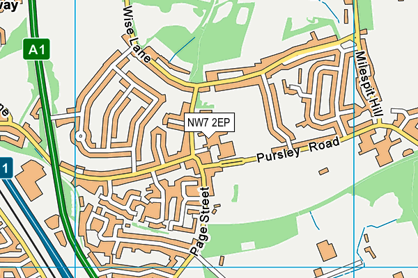NW7 2EP map - OS VectorMap District (Ordnance Survey) NW7 2EP map - OS VectorMap District (Ordnance Survey)