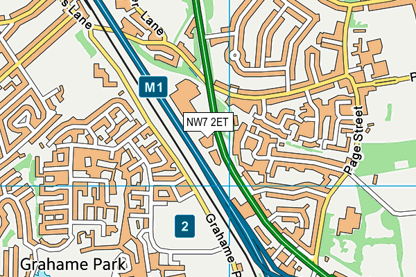 NW7 2ET map - OS VectorMap District (Ordnance Survey) NW7 2ET map - OS VectorMap District (Ordnance Survey)