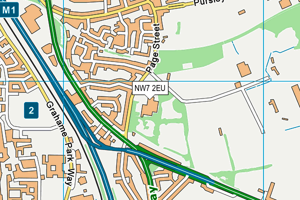 NW7 2EU map - OS VectorMap District (Ordnance Survey) NW7 2EU map - OS VectorMap District (Ordnance Survey)