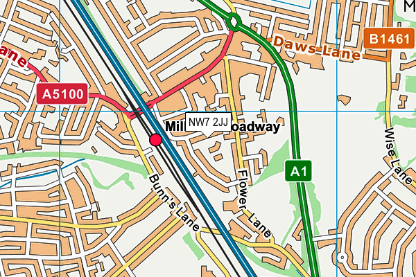NW7 2JJ map - OS VectorMap District (Ordnance Survey) NW7 2JJ map - OS VectorMap District (Ordnance Survey)