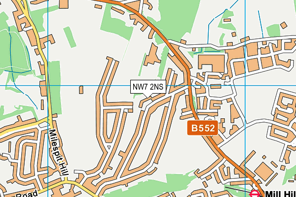 NW7 2NS map - OS VectorMap District (Ordnance Survey) NW7 2NS map - OS VectorMap District (Ordnance Survey)