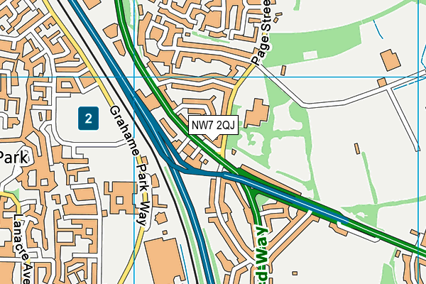 NW7 2QJ map - OS VectorMap District (Ordnance Survey) NW7 2QJ map - OS VectorMap District (Ordnance Survey)