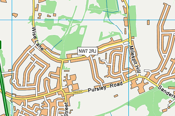 NW7 2RJ map - OS VectorMap District (Ordnance Survey) NW7 2RJ map - OS VectorMap District (Ordnance Survey)