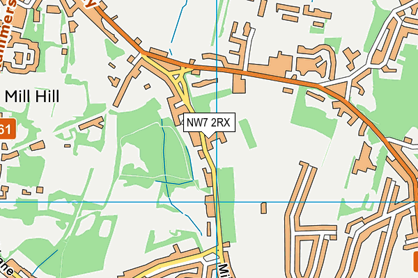 NW7 2RX map - OS VectorMap District (Ordnance Survey) NW7 2RX map - OS VectorMap District (Ordnance Survey)