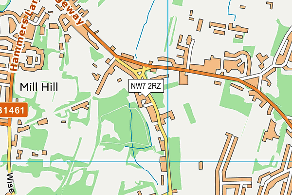 NW7 2RZ map - OS VectorMap District (Ordnance Survey) NW7 2RZ map - OS VectorMap District (Ordnance Survey)