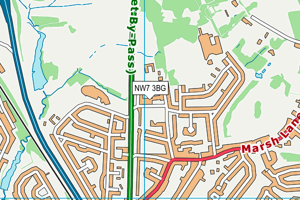 NW7 3BG map - OS VectorMap District (Ordnance Survey) NW7 3BG map - OS VectorMap District (Ordnance Survey)