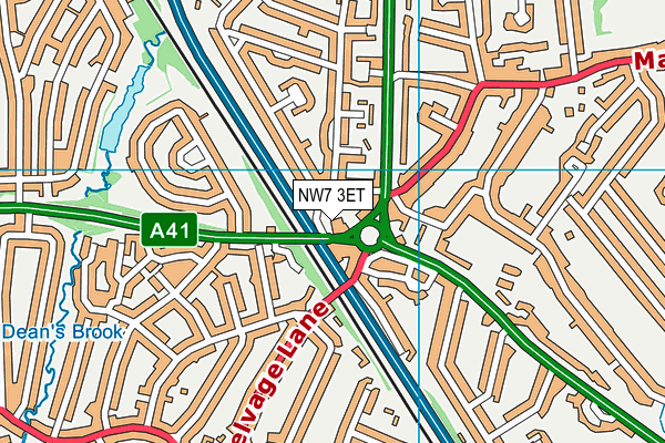 NW7 3ET map - OS VectorMap District (Ordnance Survey) NW7 3ET map - OS VectorMap District (Ordnance Survey)