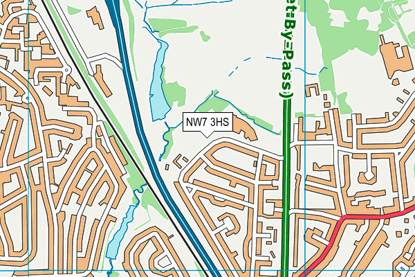 NW7 3HS map - OS VectorMap District (Ordnance Survey) NW7 3HS map - OS VectorMap District (Ordnance Survey)
