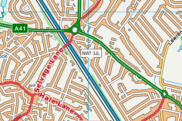 NW7 3JL map - OS VectorMap District (Ordnance Survey) NW7 3JL map - OS VectorMap District (Ordnance Survey)