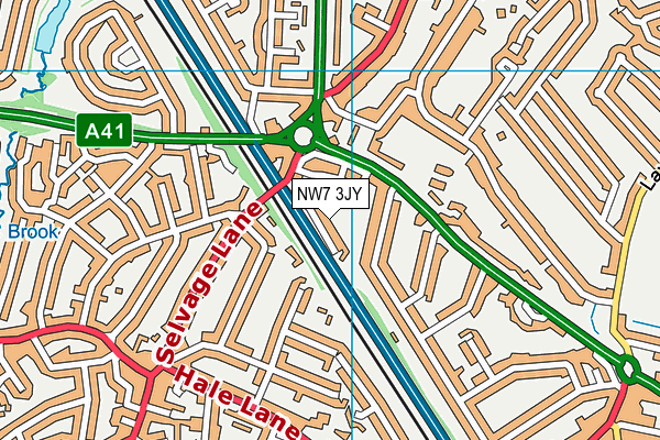 NW7 3JY map - OS VectorMap District (Ordnance Survey) NW7 3JY map - OS VectorMap District (Ordnance Survey)
