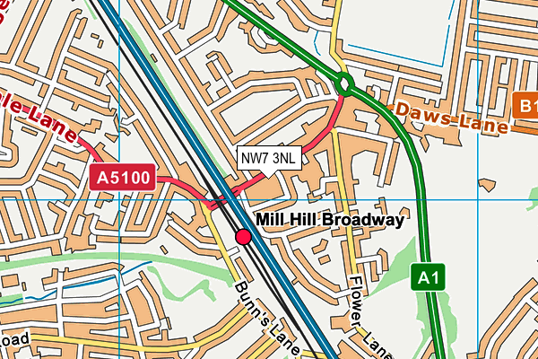 NW7 3NL map - OS VectorMap District (Ordnance Survey) NW7 3NL map - OS VectorMap District (Ordnance Survey)