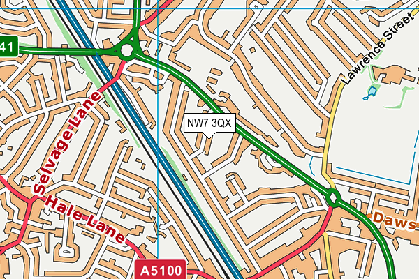 NW7 3QX map - OS VectorMap District (Ordnance Survey) NW7 3QX map - OS VectorMap District (Ordnance Survey)