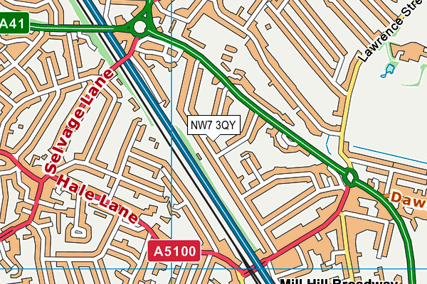 NW7 3QY map - OS VectorMap District (Ordnance Survey) NW7 3QY map - OS VectorMap District (Ordnance Survey)