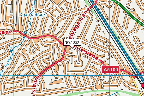NW7 3SX map - OS VectorMap District (Ordnance Survey) NW7 3SX map - OS VectorMap District (Ordnance Survey)