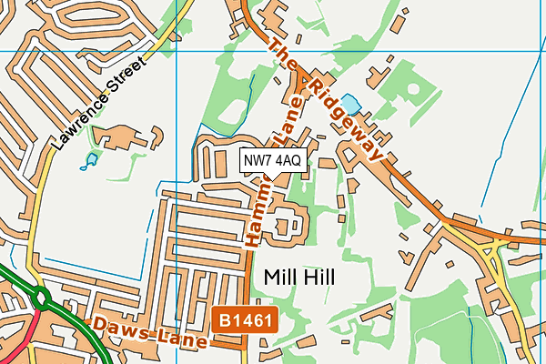 NW7 4AQ map - OS VectorMap District (Ordnance Survey) NW7 4AQ map - OS VectorMap District (Ordnance Survey)