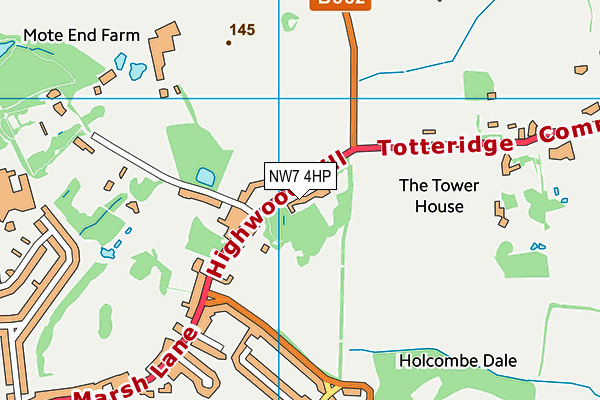 NW7 4HP map - OS VectorMap District (Ordnance Survey) NW7 4HP map - OS VectorMap District (Ordnance Survey)