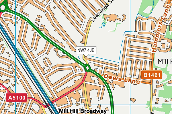 NW7 4JE map - OS VectorMap District (Ordnance Survey) NW7 4JE map - OS VectorMap District (Ordnance Survey)