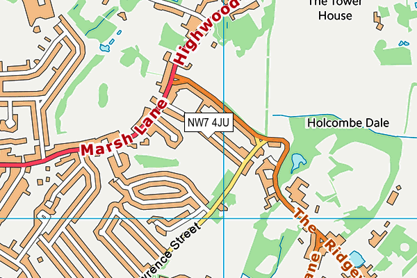 NW7 4JU map - OS VectorMap District (Ordnance Survey) NW7 4JU map - OS VectorMap District (Ordnance Survey)