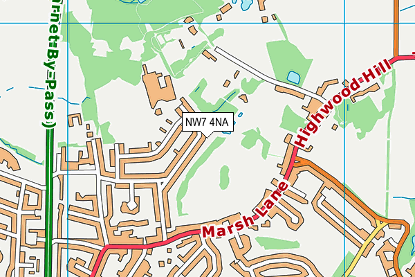 NW7 4NA map - OS VectorMap District (Ordnance Survey) NW7 4NA map - OS VectorMap District (Ordnance Survey)
