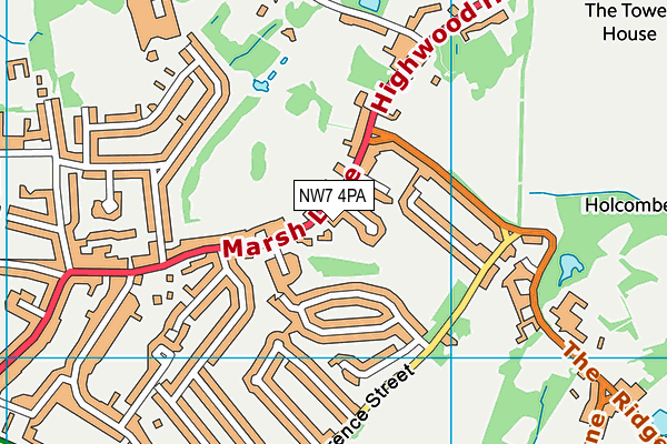 NW7 4PA map - OS VectorMap District (Ordnance Survey) NW7 4PA map - OS VectorMap District (Ordnance Survey)