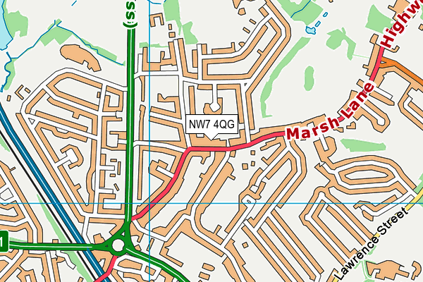 NW7 4QG map - OS VectorMap District (Ordnance Survey) NW7 4QG map - OS VectorMap District (Ordnance Survey)