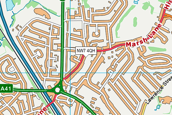 NW7 4QH map - OS VectorMap District (Ordnance Survey) NW7 4QH map - OS VectorMap District (Ordnance Survey)