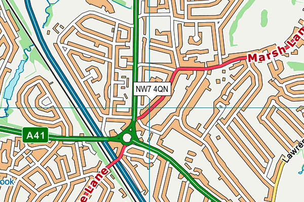 NW7 4QN map - OS VectorMap District (Ordnance Survey) NW7 4QN map - OS VectorMap District (Ordnance Survey)