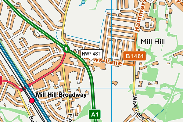 NW7 4ST map - OS VectorMap District (Ordnance Survey) NW7 4ST map - OS VectorMap District (Ordnance Survey)