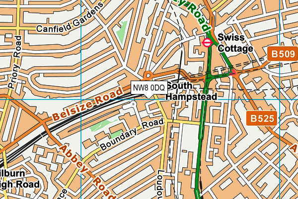 NW8 0DQ map - OS VectorMap District (Ordnance Survey) NW8 0DQ map - OS VectorMap District (Ordnance Survey)