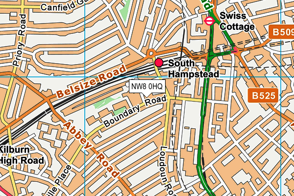 NW8 0HQ map - OS VectorMap District (Ordnance Survey)