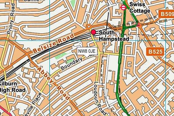 NW8 0JE map - OS VectorMap District (Ordnance Survey)