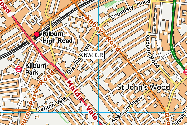 NW8 0JR map - OS VectorMap District (Ordnance Survey) NW8 0JR map - OS VectorMap District (Ordnance Survey)
