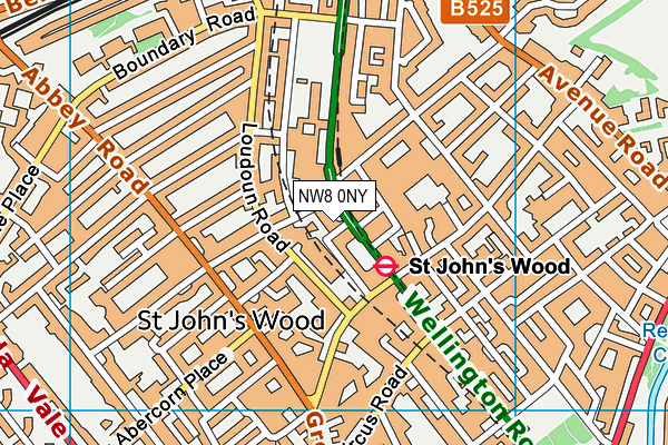 NW8 0NY map - OS VectorMap District (Ordnance Survey)