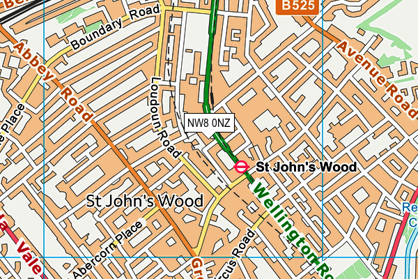 NW8 0NZ map - OS VectorMap District (Ordnance Survey)