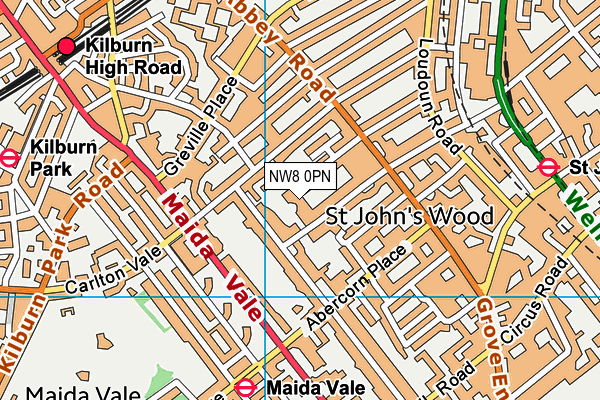 NW8 0PN map - OS VectorMap District (Ordnance Survey) NW8 0PN map - OS VectorMap District (Ordnance Survey)