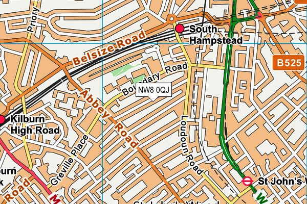 NW8 0QJ map - OS VectorMap District (Ordnance Survey) NW8 0QJ map - OS VectorMap District (Ordnance Survey)