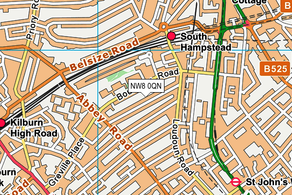 NW8 0QN map - OS VectorMap District (Ordnance Survey)
