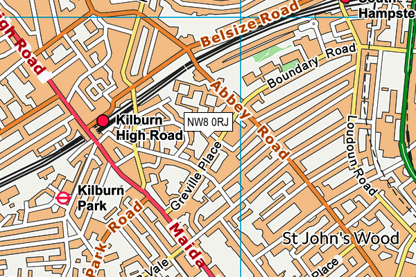 NW8 0RJ map - OS VectorMap District (Ordnance Survey) NW8 0RJ map - OS VectorMap District (Ordnance Survey)