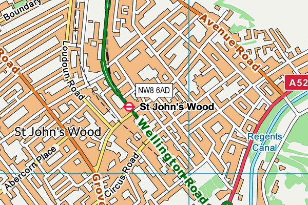 NW8 6AD map - OS VectorMap District (Ordnance Survey) NW8 6AD map - OS VectorMap District (Ordnance Survey)