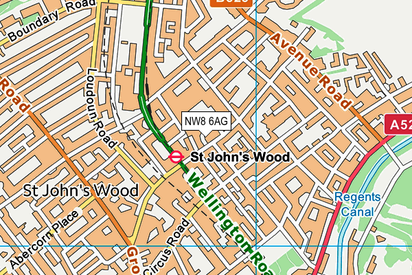 NW8 6AG map - OS VectorMap District (Ordnance Survey) NW8 6AG map - OS VectorMap District (Ordnance Survey)