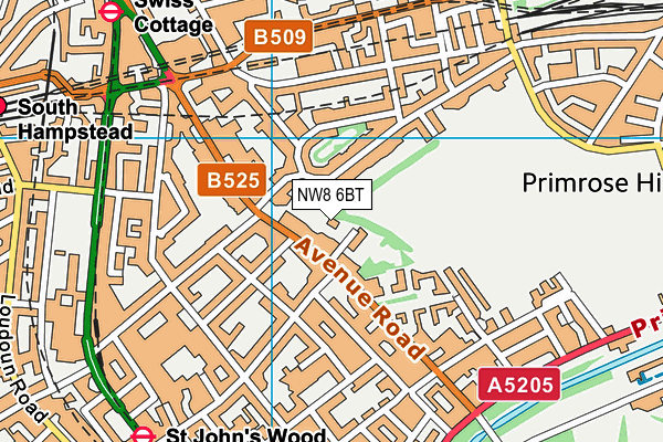 NW8 6BT map - OS VectorMap District (Ordnance Survey) NW8 6BT map - OS VectorMap District (Ordnance Survey)