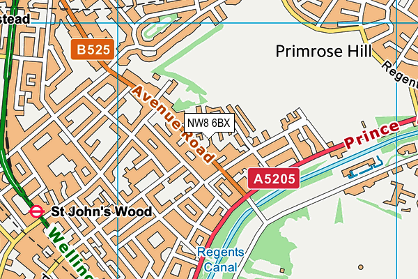 NW8 6BX map - OS VectorMap District (Ordnance Survey) NW8 6BX map - OS VectorMap District (Ordnance Survey)