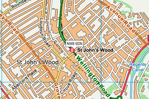 NW8 6DN map - OS VectorMap District (Ordnance Survey) NW8 6DN map - OS VectorMap District (Ordnance Survey)