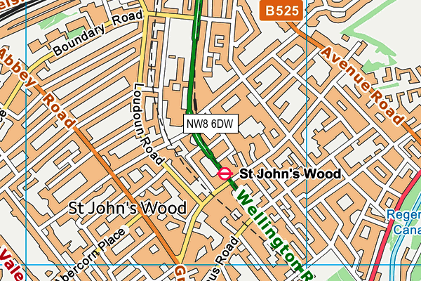 NW8 6DW map - OS VectorMap District (Ordnance Survey) NW8 6DW map - OS VectorMap District (Ordnance Survey)