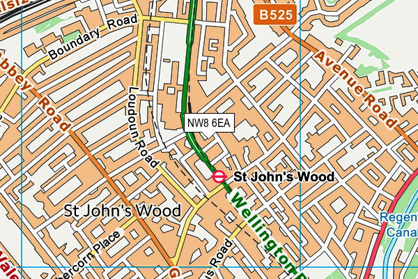 NW8 6EA map - OS VectorMap District (Ordnance Survey) NW8 6EA map - OS VectorMap District (Ordnance Survey)