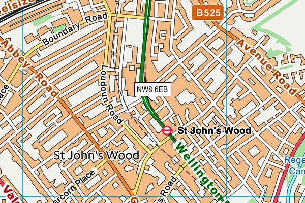 NW8 6EB map - OS VectorMap District (Ordnance Survey) NW8 6EB map - OS VectorMap District (Ordnance Survey)